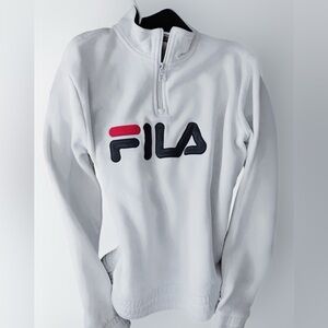 Fila White Zip-Up Sweater